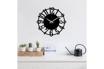 Enzoclock - S006 - Svart - Inredning - Väggdekor - Väggklocka & väggur