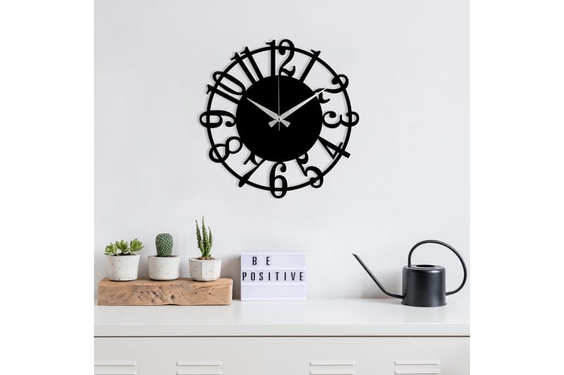 Enzoclock - S006 - Svart - Inredning - Väggdekor - Väggklocka & väggur