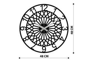 Enzoclock - S009 - Svart - Inredning - Väggdekor - Väggklocka & väggur