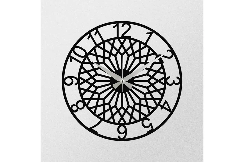 Enzoclock - S009 - Svart - Inredning - Väggdekor - Väggklocka & väggur