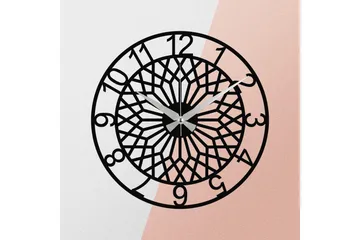 Enzoclock - S009 - Svart - Inredning - Väggdekor - Väggklocka & väggur