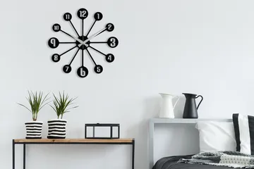 Enzoclock - S014 - Svart - Inredning - Väggdekor - Väggklocka & väggur