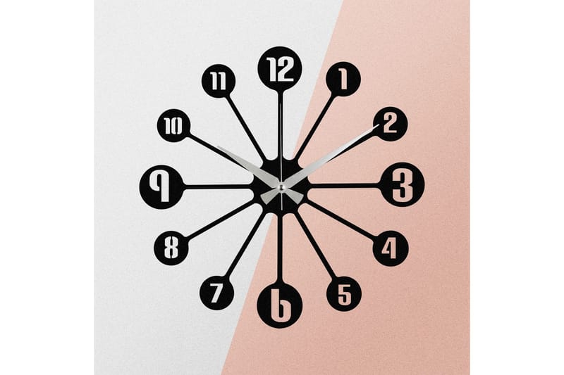 Enzoclock - S014 - Svart - Inredning - Väggdekor - Väggklocka & väggur