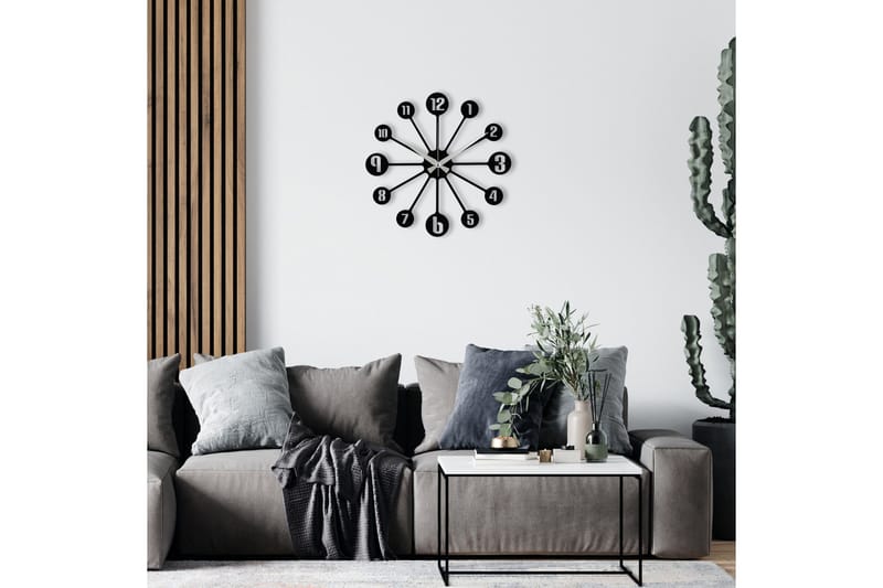 Enzoclock - S014 - Svart - Inredning - Väggdekor - Väggklocka & väggur