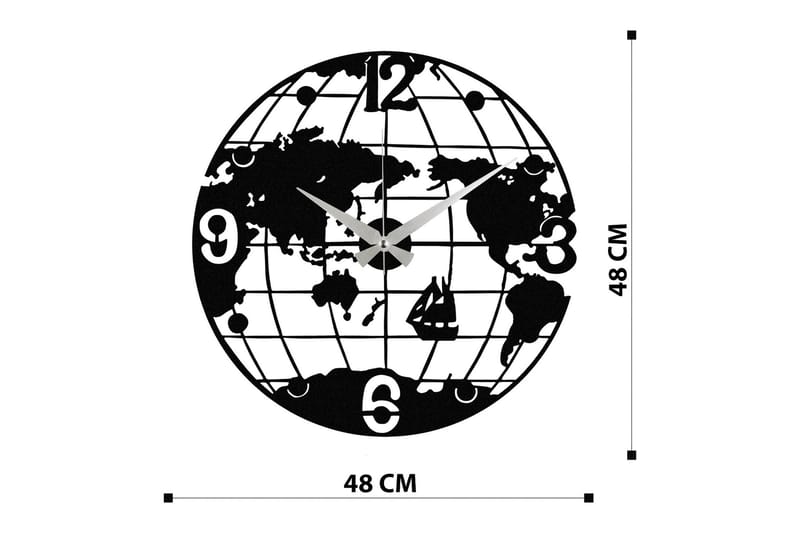 Enzoclock - S018 - Svart - Inredning - Väggdekor - Väggklocka & väggur