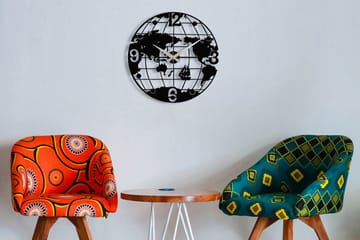 Enzoclock - S018 - Svart - Inredning - Väggdekor - Väggklocka & väggur