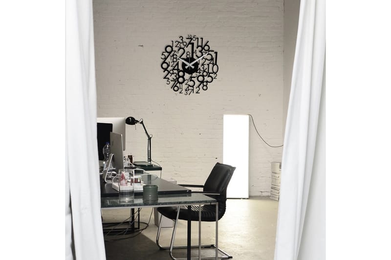 Enzoclock - S019 - Svart - Inredning - Väggdekor - Väggklocka & väggur