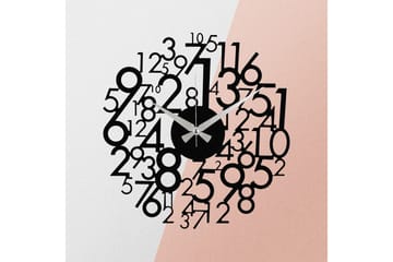 Enzoclock - S019 - Svart - Inredning - Väggdekor - Väggklocka & väggur