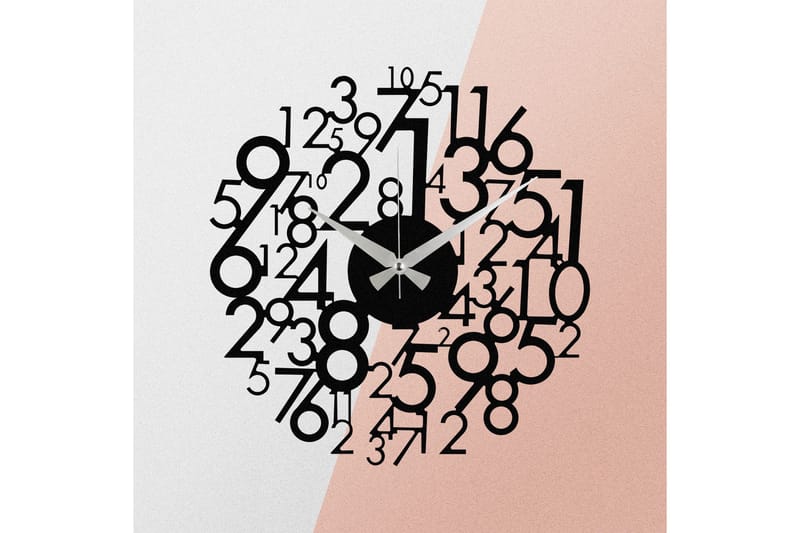 Enzoclock - S019 - Svart - Inredning - Väggdekor - Väggklocka & väggur
