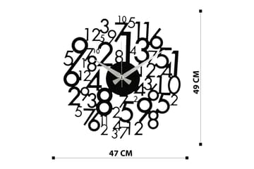 Enzoclock - S019 - Svart - Inredning - Väggdekor - Väggklocka & väggur