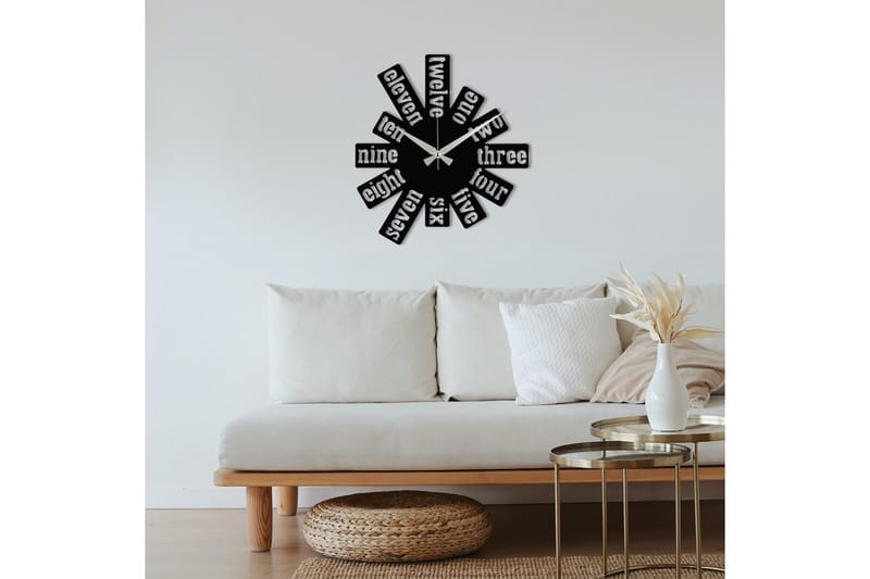 Enzoclock - S020 - Svart - Inredning - Väggdekor - Väggklocka & väggur