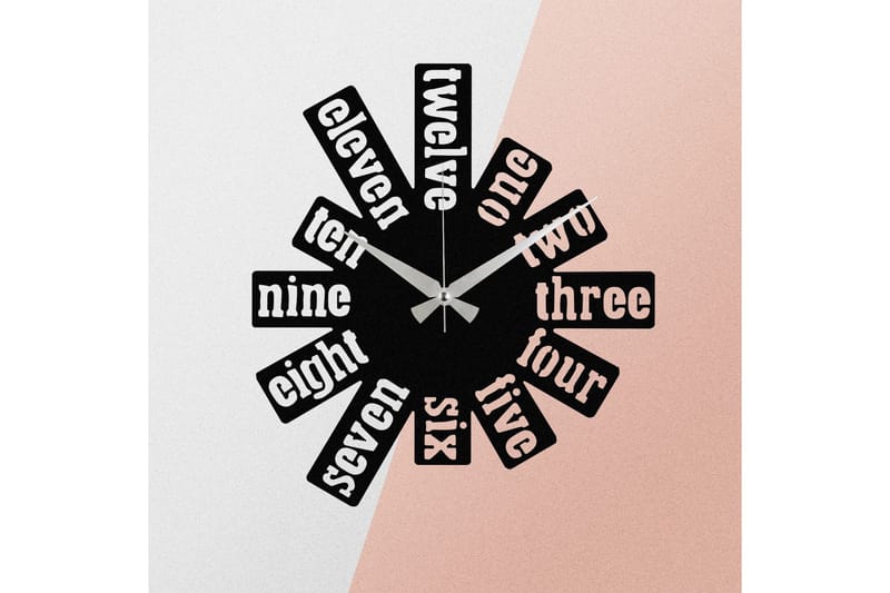 Enzoclock - S020 - Svart - Inredning - Väggdekor - Väggklocka & väggur