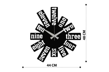Enzoclock - S020 - Svart - Inredning - Väggdekor - Väggklocka & väggur