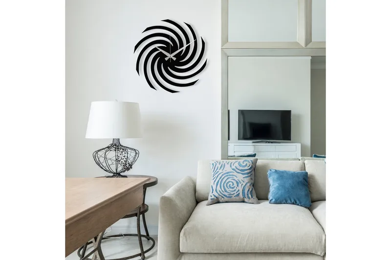 Enzoclock - S023 - Svart - Inredning - Väggdekor - Väggklocka & väggur