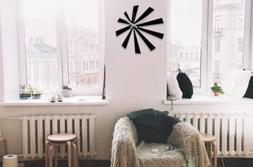 Enzoclock - S024 - Svart - Inredning - Väggdekor - Väggklocka & väggur