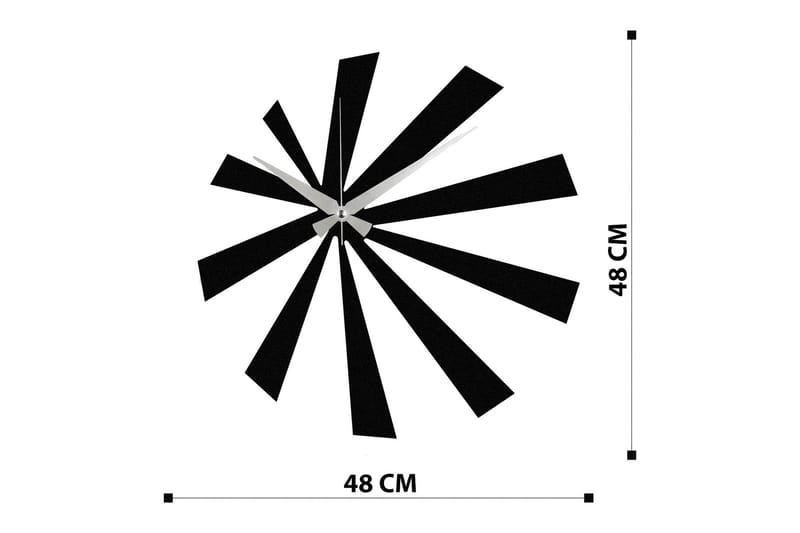 Enzoclock - S024 - Svart - Inredning - Väggdekor - Väggklocka & väggur