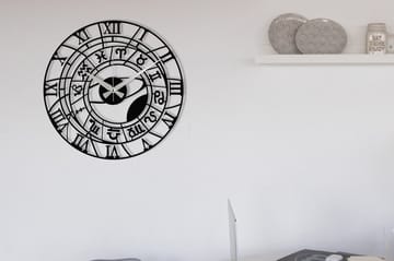 Enzoclock - S025 - Svart - Inredning - Väggdekor - Väggklocka & väggur
