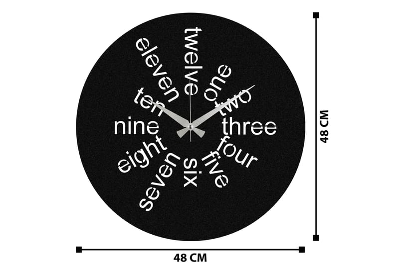 Hati - Svart - Inredning - Väggdekor - Väggklocka & väggur