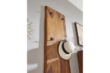 Kapprum Wohnling Väggmonterad klädhängare i massivt trä 2-radig krokslåda - Förvaring - Klädförvaring - Klädhängare - Krokar