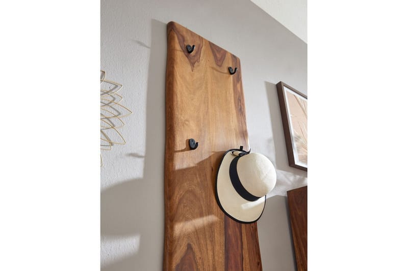 Kapprum Wohnling Väggmonterad klädhängare i massivt trä 2-radig krokslåda - Förvaring - Klädförvaring - Klädhängare - Krokar