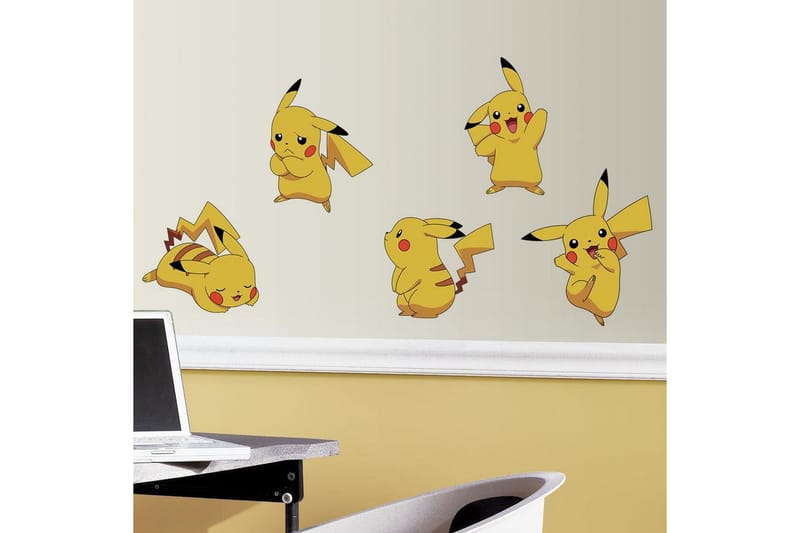 Pokemon Pikachu Limma&Ta Bort Väggklistermärke - Väggklistermärken & wallstickers