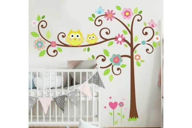 Scroll Trä Limma&Ta Bort Väggklistermärke - Väggklistermärken & wallstickers