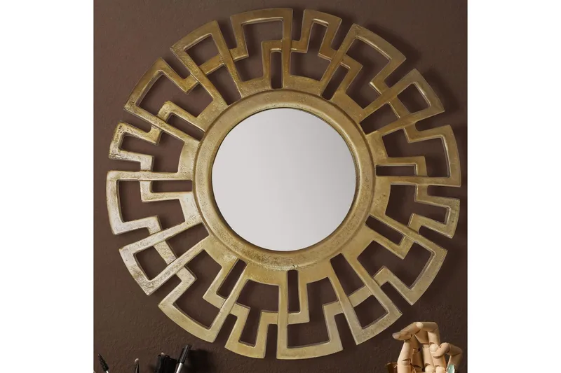 Spegel Wohnling Art Deco Rund 60 cm Modern - Inredning - Spegel - Hallspegel