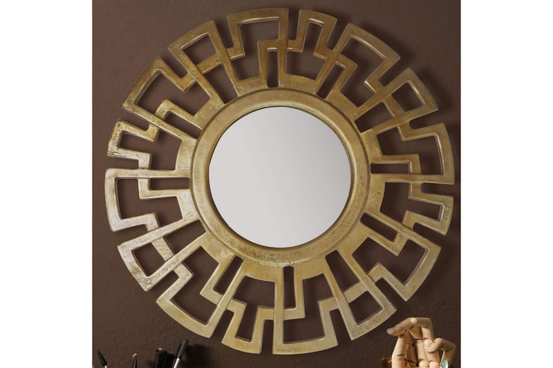 Spegel Wohnling Art Deco Rund 60 cm Modern - Inredning - Väggdekor - Dekorplast & kakeldekor
