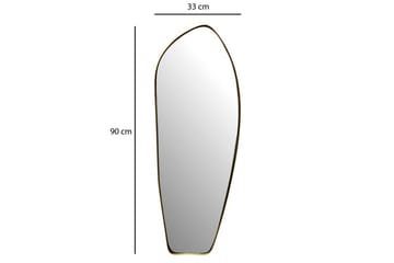 Spegel Wohnling Asymmetrisk metallram oval 90 cm - Inredning - Spegel - Hallspegel