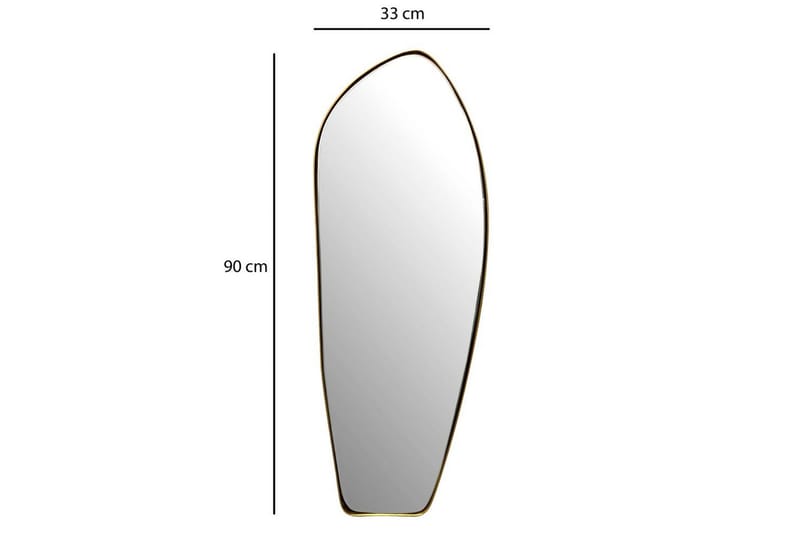 Spegel Wohnling Asymmetrisk metallram oval 90 cm - Inredning - Spegel - Hallspegel