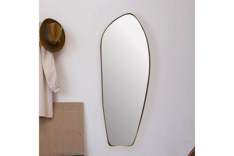 Spegel Wohnling Asymmetrisk metallram oval 90 cm - Inredning - Spegel - Hallspegel