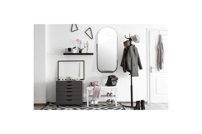 Spegel Wohnling Asymmetrisk metallram oval 90 cm - Inredning - Väggdekor - Dekorplast & kakeldekor