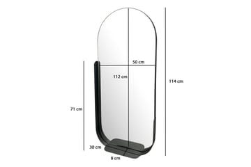 Spegel Wohnling Asymmetrisk metallram oval 90 cm - Inredning - Väggdekor - Dekorplast & kakeldekor