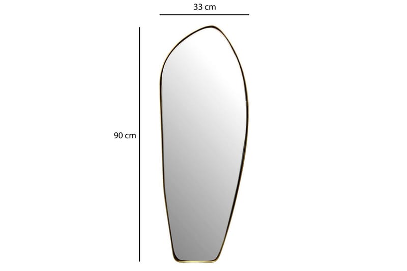 Spegel Wohnling Asymmetrisk metallram oval 90 cm - Inredning - Väggdekor - Dekorplast & kakeldekor