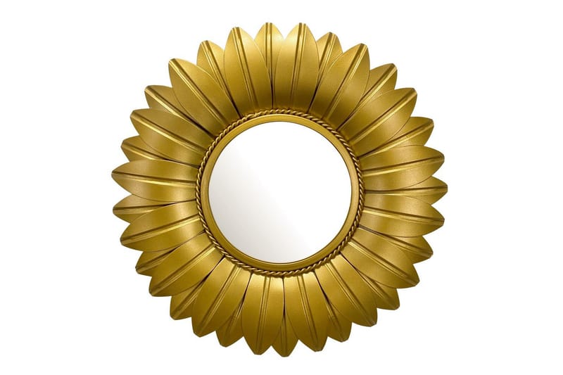 Spegel Wohnling Blomstil metallram rund 60 cm - Inredning - Väggdekor - Dekorplast & kakeldekor