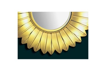 Spegel Wohnling Blomstil metallram rund 60 cm - Inredning - Väggdekor - Dekorplast & kakeldekor