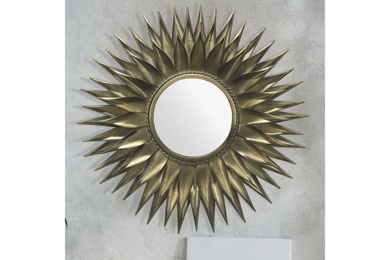 Spegel Wohnling Sun Style Metallram Rund 60 cm - Inredning - Väggdekor - Dekorplast & kakeldekor