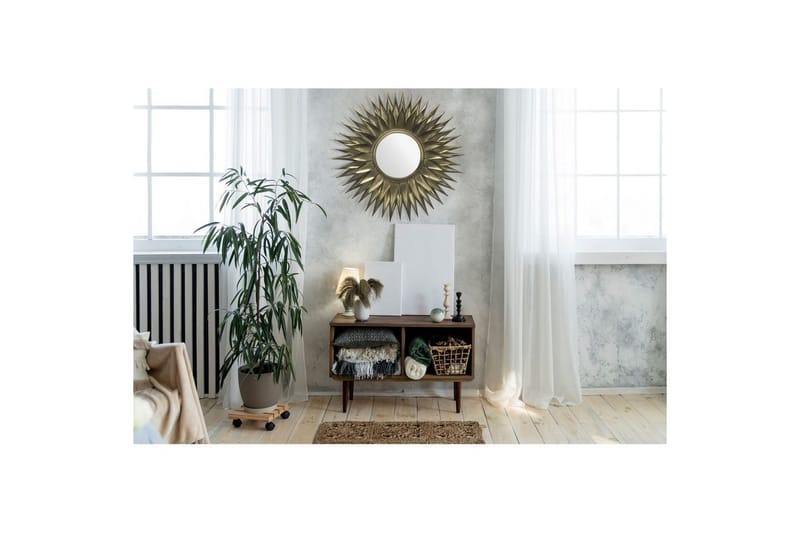 Spegel Wohnling Sun Style Metallram Rund 60 cm - Inredning - Väggdekor - Dekorplast & kakeldekor