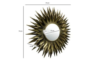 Spegel Wohnling Sun Style Metallram Rund 60 cm - Inredning - Väggdekor - Dekorplast & kakeldekor