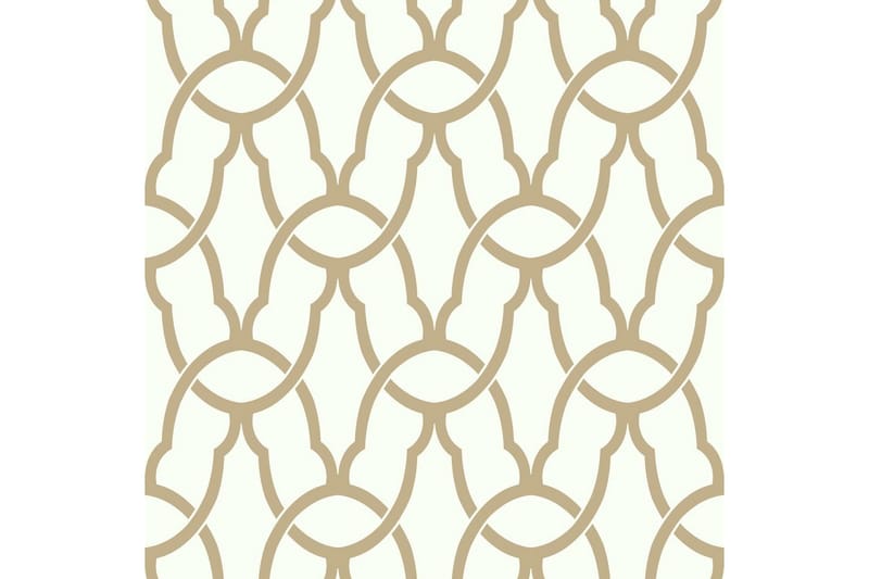 Trellis Gold  Limma&Ta Bort Klistermärke Tapet - Väggklistermärken & wallstickers
