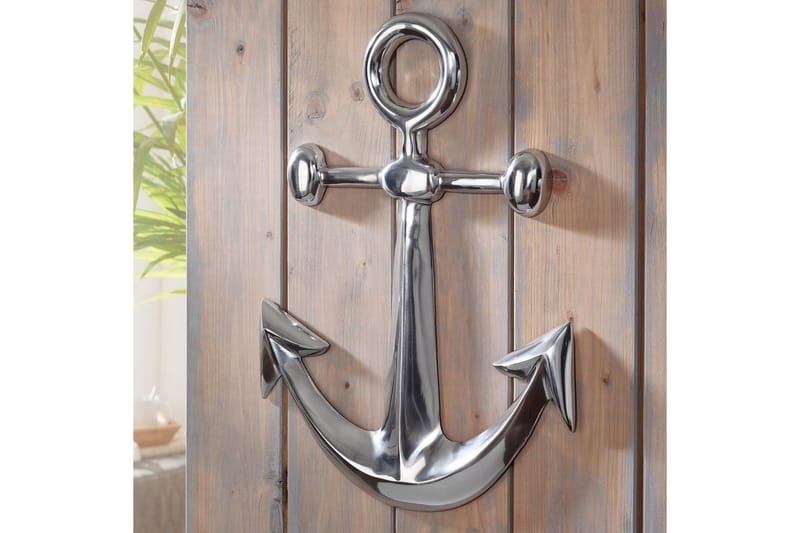 Väggdekoration Wohnling Ankare Maritim Handpolerad Aluminiumgjutning Modern - Inredning - Dekoration & inredningsdetaljer