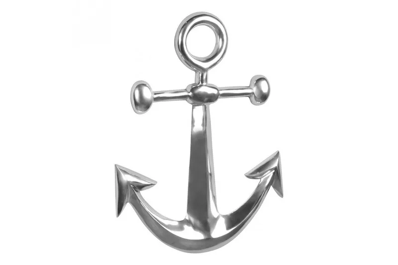 Väggdekoration Wohnling Ankare Maritim Handpolerad Aluminiumgjutning Modern
