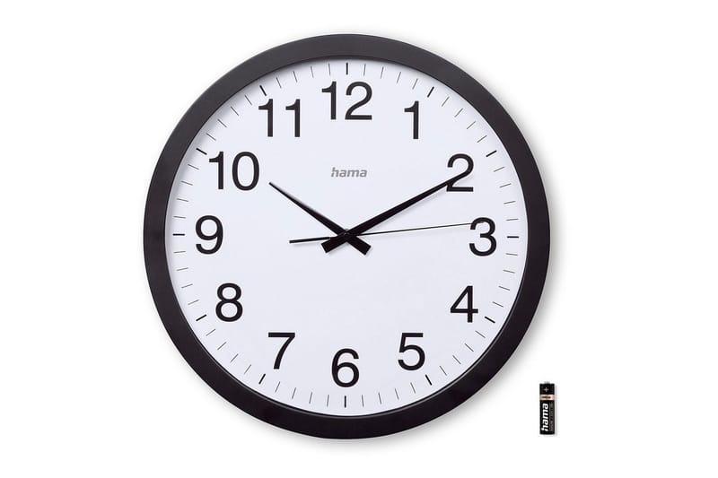 Väggklocka Hama Aruba 40 cm - Svart - Inredning - Väggdekor - Väggklocka & väggur