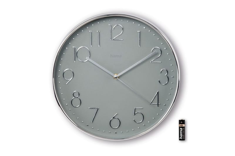 Väggklocka Hama Corsica 30 cm - Silver - Inredning - Väggdekor - Väggklocka & väggur