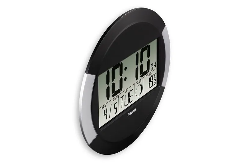 Väggklocka Hama Ischia med Radio Svart/Silver, Svart