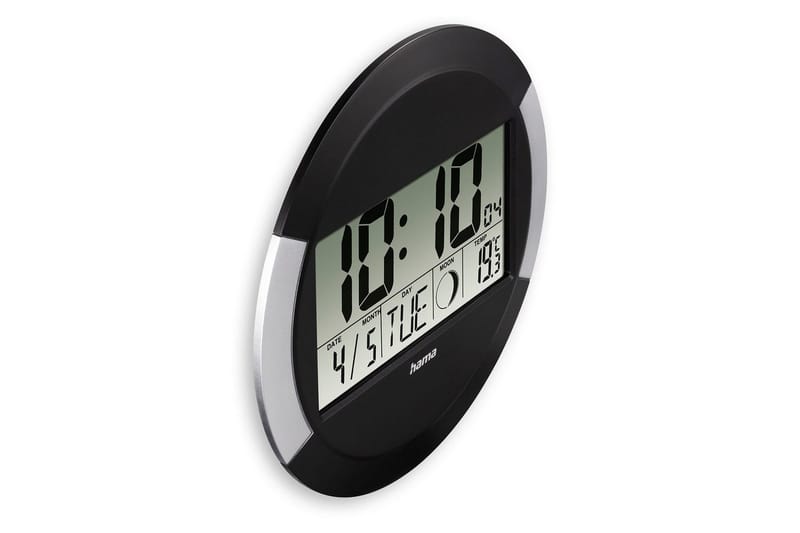 Väggklocka Hama Ischia med Radio Svart/Silver, Svart