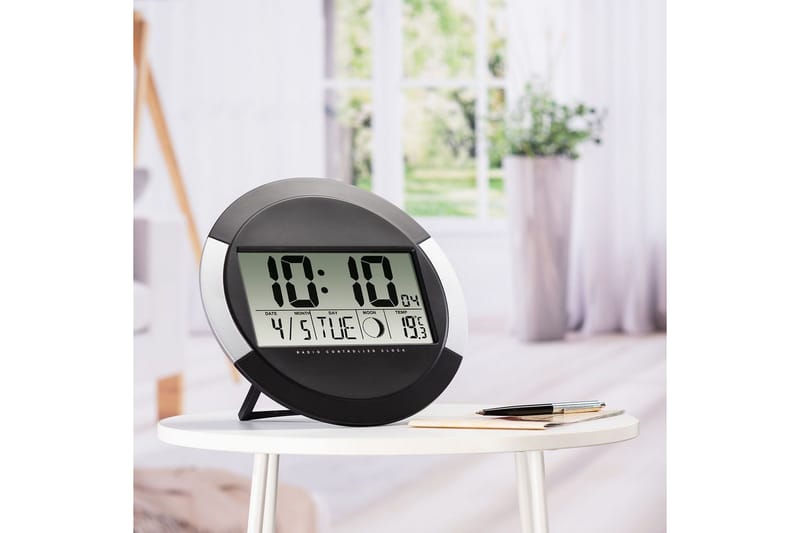 Väggklocka Hama Ischia med Radio Svart/Silver - Svart - Inredning - Väggdekor - Väggklocka & väggur