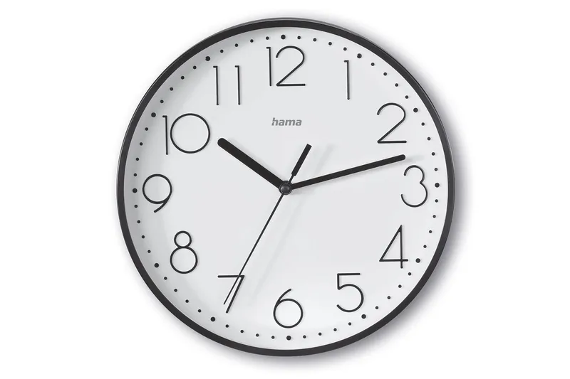 Väggklocka Hama Salina 22 cm - Svart - Inredning - Väggdekor - Väggklocka & väggur