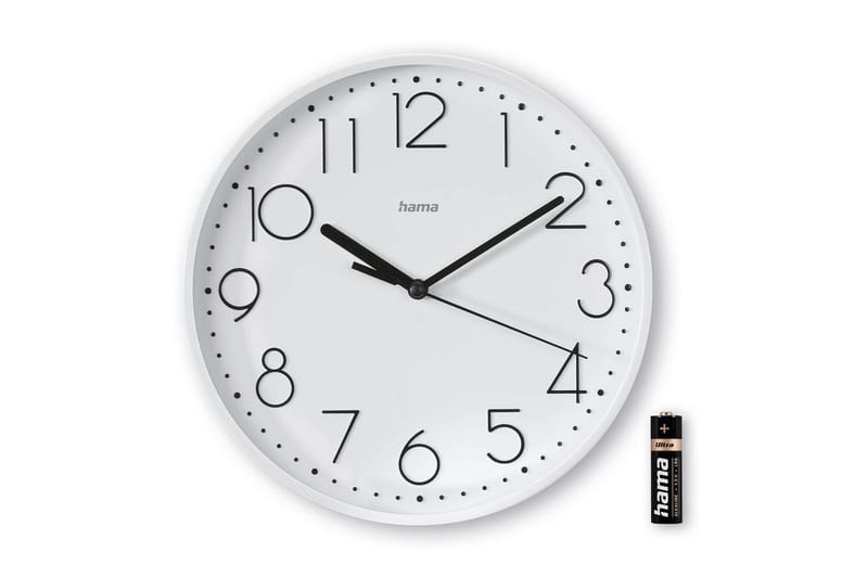 Väggklocka Hama Salina 22 cm - Vit - Inredning - Väggdekor - Väggklocka & väggur