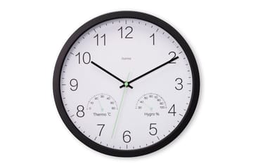 Väggklocka Hama Santorini 30 cm Svart - Svart - Inredning - Väggdekor - Väggklocka & väggur